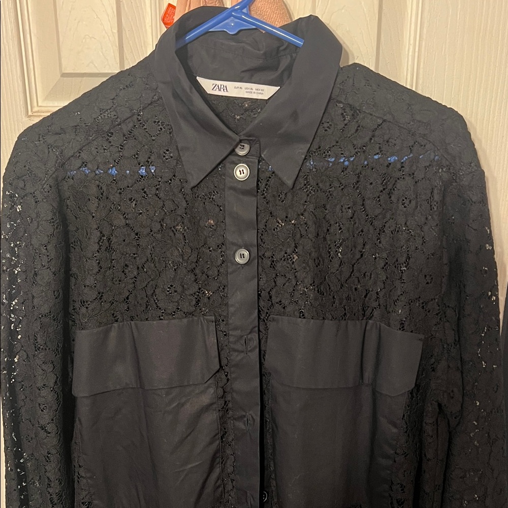 Zara Women's Black Lace Blazer